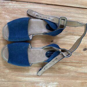 Clarks Navy Blue Sandals with Buckle